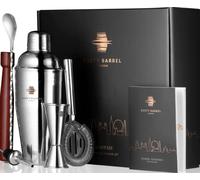 Rusty Barrel - Coffret à Cocktail Mayfair - Kit Cocktail avec Shaker Cocktail en INOX de Style Manhattan | Cocktail Shaker Kit, Kit Barman, Cocktail Kit Complet | dans Une Boîte Cadeau Luxueuse