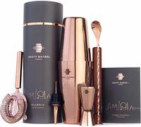Rusty Barrel Kit Cocktail Belgravia avec Shaker Cocktail Couleur Cuivre en INOX de Style Boston | Cocktail Shaker Kit, Kit Barman, Cocktail Kit Complet | dans Une Boîte Cadeau Luxueuse