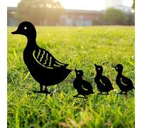 Rusty Duck Garden Stake High Quality Weatherproof Decorative Metal Figurine Garden Ornament Interesting Garden Decoration