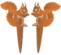 Rusty Metal Squirrels Squirrels Garden Decoration For Outdoor,Nature Lovers,Courtyard,Garden,Outdoor,12 X 21 Cm