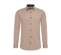 Rusty Neal Chemise pour homme - Coupe ajustée - Manches longues - Stretch - Contraste - Chemise d'affaires - Chemise décontractée, beige, XXXXXL