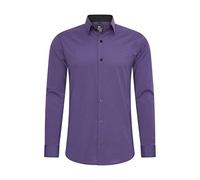 Rusty Neal Chemise pour homme - Coupe slim - Manches longues - Stretch - Contraste - Chemise d'affaires - Chemise de loisirs, lilas, XL