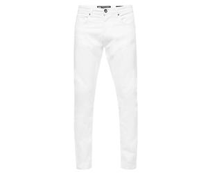 Rusty Neal Jean blanc denim pour homme - En coton stretch - Pour le bureau, la pratique et les affaires - Coupe ajustée - L30 L32 L34, Blanc/denim, 36W / 34L