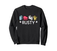 Rusty Pet Lover Nom personnalisé pour Chien Sweatshirt