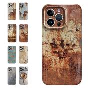 Rusty Phone Case, Rusty Metal Texture for iPhone Case,Vintage Aesthetic Rust Texture,Creative Industrial Iron Style Shockproof,Compatible for iPhone 16/15/14/13/Pro Max (For iphone 13ProMaX,D)