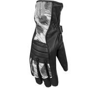Rusty Stitches Bianca Gants de moto imperméables pour dames, noir/gris, Taille S