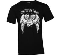 Rusty Stitches Born To Ride T-Shirt, Noir/Blanc, Taille XL