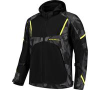 Rusty Stitches Carlo Camo, veste en textile XL Noir/Gris/Jaune Néon Noir/Gris/Jaune Néon