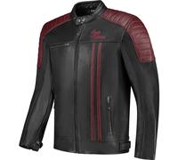 Rusty Stitches Cooper Blouson en cuir de moto, noir/marron, Taille M