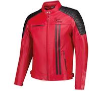 Rusty Stitches Cooper Blouson en cuir de moto, Rouge/Noir, Taille L