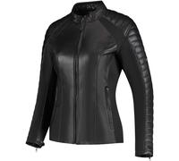 Rusty Stitches Donna Blouson en cuir de moto pour femmes, noir, taille 46