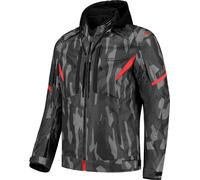 Rusty Stitches Dylan Camo, veste textile imperméable L Noir/Gris/DarkGris/Rouge Noir/Gris/DarkGris/Rouge