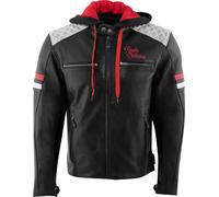 Blouson Moto Rusty Stitches Super Jari Hooded V2 Noir/Blanc7XL Noir,Blanc