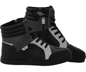 Rusty Stitches Joey Chaussures de moto, noir-gris, taille 44 pour homme