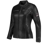 Rusty Stitches Joyce V2 Veste en cuir de moto pour dames, noir/pailletés, Taille 42