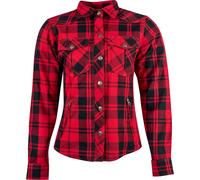 Rusty Stitches Liss, chemise/veste textile femme 42 Rouge/Noir Rouge/Noir