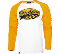 Rusty Stitches Logo Chemise Longsleeve, blanc-orange, taille M pour homme