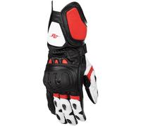Rusty Stitches Marc Gants de moto, noir-blanc-rouge, taille L pour homme