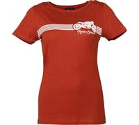Rusty Stitches Motorcycle T-shirt dames, Rouge/Blanc, Taille L