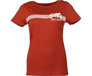 Rusty Stitches Motorcycle T-shirt dames, Rouge/Blanc, Taille L