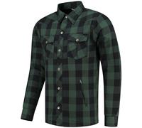 Rusty Stitches Neil Chemise de moto, noir/vert, Taille L