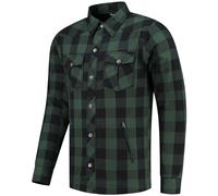 Rusty Stitches Neil Chemise de moto, noir/vert, Taille M