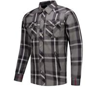 Rusty Stitches Neil V2 Chemise de moto, noir-gris-blanc, taille S pour homme