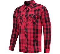 Rusty Stitches Neil V2, chemise/veste textile 4XL Rouge/Noir Rouge/Noir