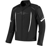 Rusty Stitches Pete, veste textile imperméable XXL Noir/Blanc Noir/Blanc