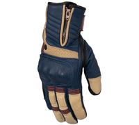Rusty Stitches Simon Retro Gants de moto, bleu/beige, Taille M