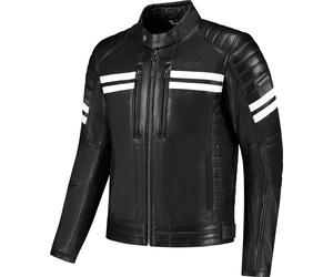 Rusty Stitches Steve, veste en cuir 4XL Noir/Blanc Noir/Blanc