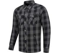 Rusty Stitches Super Neil V2 Chemise de moto, noir-gris, taille 8XL pour homme