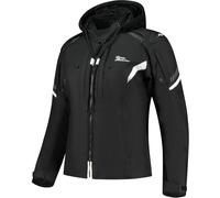Rusty Stitches Taylor, veste textile imperméable pour femmes 38 Noir/Blanc Noir/Blanc