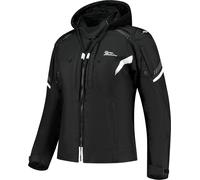 Rusty Stitches Taylor, veste textile imperméable pour femmes 36 Noir/Blanc Noir/Blanc