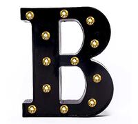 Rutaqian LED Noir Lettres Signe s'allument pour la veilleuse Maison fête Anniversaire Mariage noël Barre décoration B