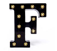 Rutaqian LED Noir Lettres Signe s'allument pour la veilleuse Maison fête Anniversaire Mariage noël Barre décoration F