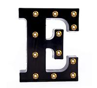 Rutaqian LED Noir Lettres Signe s'allument pour la veilleuse Maison fête Anniversaire Mariage noël Barre décoration E