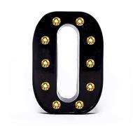 Rutaqian LED Noir Lettres Signe s'allument pour la veilleuse Maison fête Anniversaire Mariage noël Barre décoration O