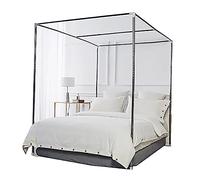 RUTAVM Cadre De Lit À Baldaquin en Acier Inoxydable pour Lit À Baldaquin, Support De Lit Extérieur pour Lit À Quatre Coins Twin/Full/Queen/King Size Metal Bed,22mm,1,8 * 2,2 Mètres