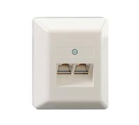 Rutenbeck 13010130 prise de courant RJ-45 Blanc
