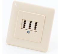 Rutenbeck AMS 1/2 NFU UP Prise téléphone encastré blanc