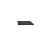 Rutenbeck - Glasfaserkabelkiste - extensible - LC Duplex MM X 12 - Schwarz, RAL 9005 - 1U - 48.3 cm (19``)