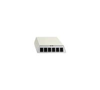 Rutenbeck PP-UM A-6 Ap rw - Patch panel (blanking plate) - surface mountable, suitable for wall mounting, desktop, DIN rail mounting - Pure White, RAL 9010 - 6 ports