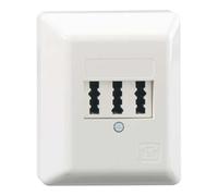 Rutenbeck Boîtier de raccordement TAE 3x6 NFN 10210109 Ap blanc pour 1 téléphone et 2 appareils