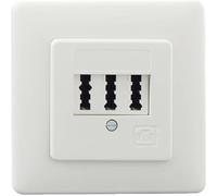 Rutenbeck TAE 2x6/6NFF Up rw Prise téléphone encastré blanc