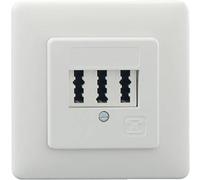 Rutenbeck TAE 3X6 NFN UP rw Prise téléphone encastré blanc