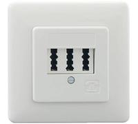 Rutenbeck TAE 3X6 NFN UP rw Prise téléphone encastré blanc