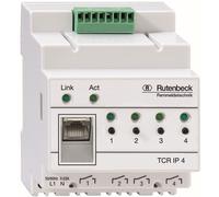 Rutenbeck Télécommande TCR IP 4, gris clair RAL 7035 Pour la commutation de 4 appareils électriques via un réseau TCP/IP (700802610)