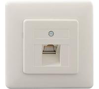 Rutenbeck UAE 8(8) Up rw Prise réseau encastré insert avec plaque centrale et châssis blanc