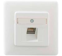 Rutenbeck UAE-ClassEA iso8Uprw Prise réseau encastré insert avec plaque centrale et châssis blanc